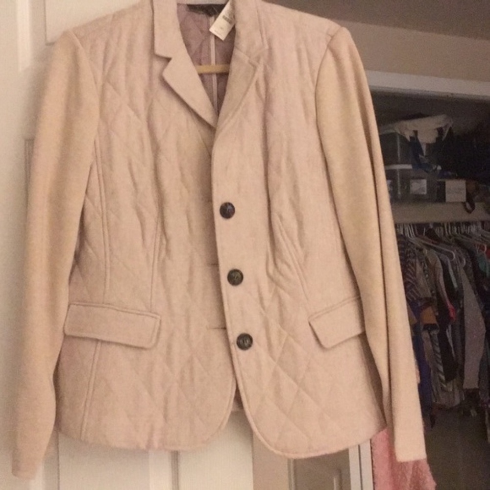 Talbots cream colored blazer new w/tags